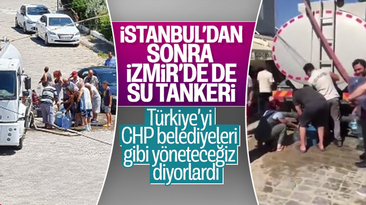 İzmir'de tankerle su taşındı