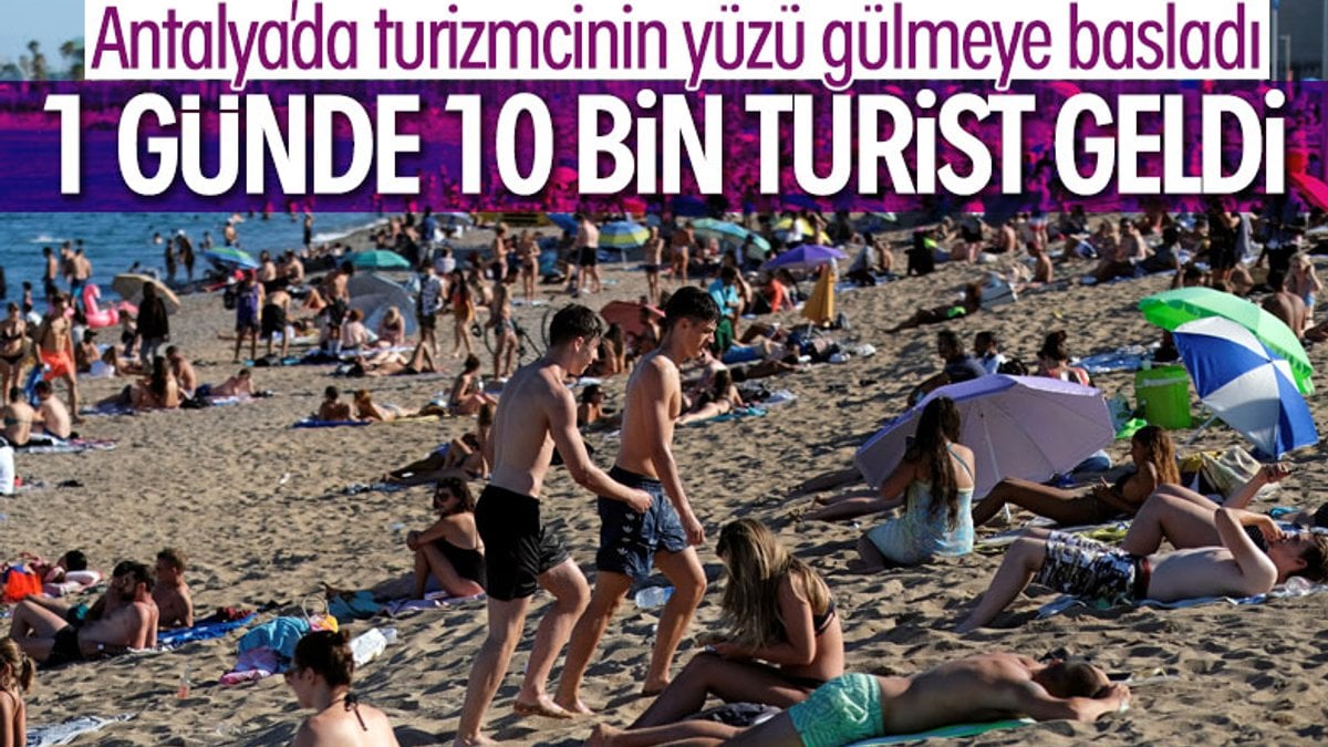 Antalya'ya 1 günde 10 bin turist geldi