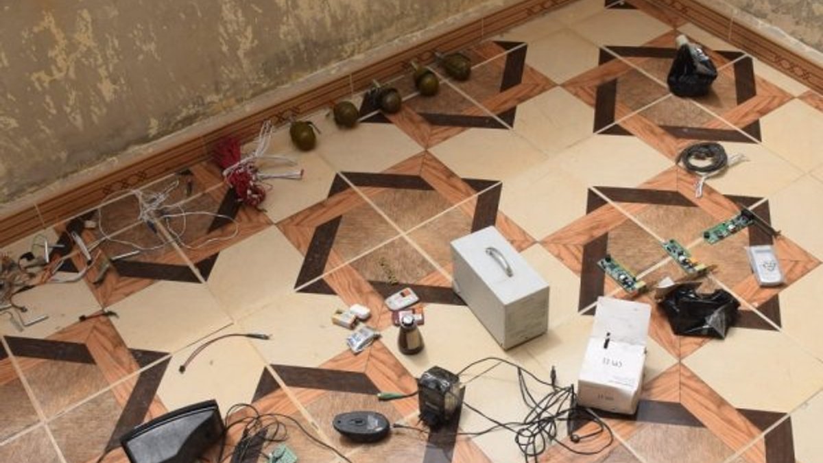 Telabyad'da teröristlere ait patlayıcı malzemeler bulundu