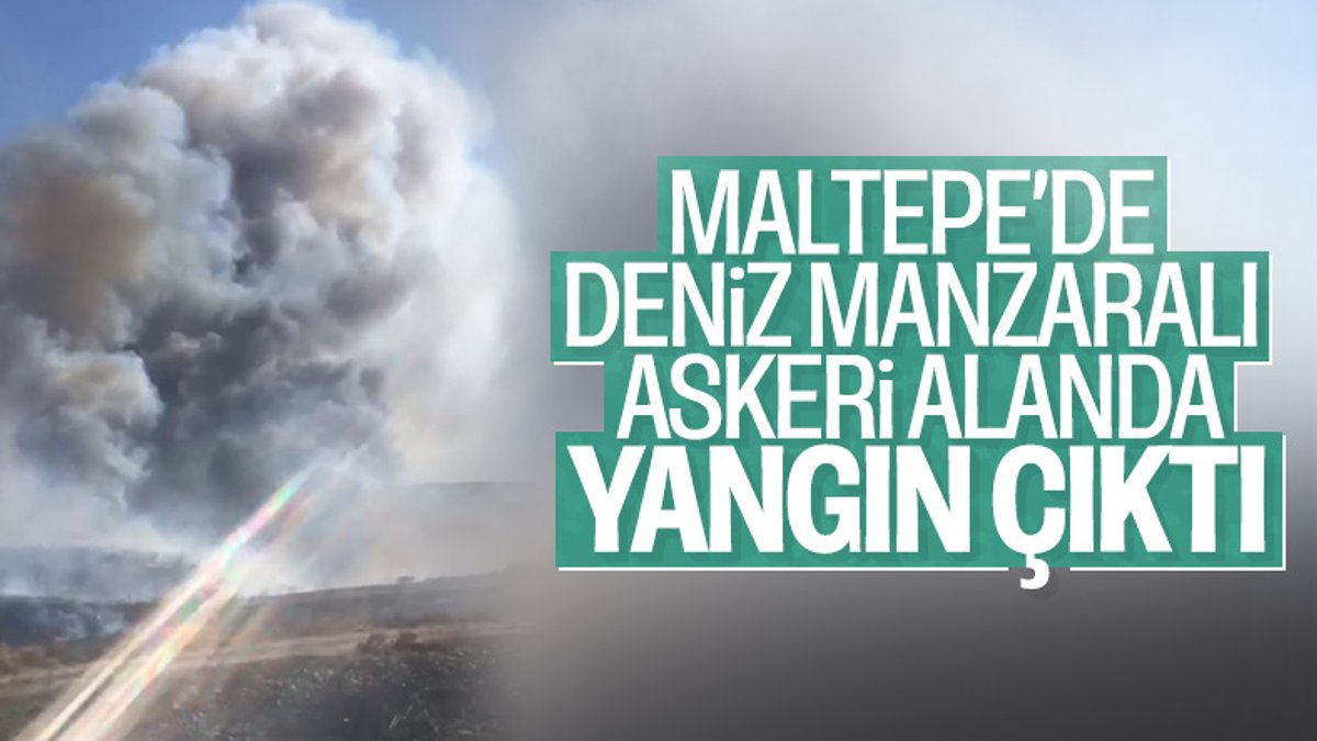 Maltepe'de askeri alanda yangın