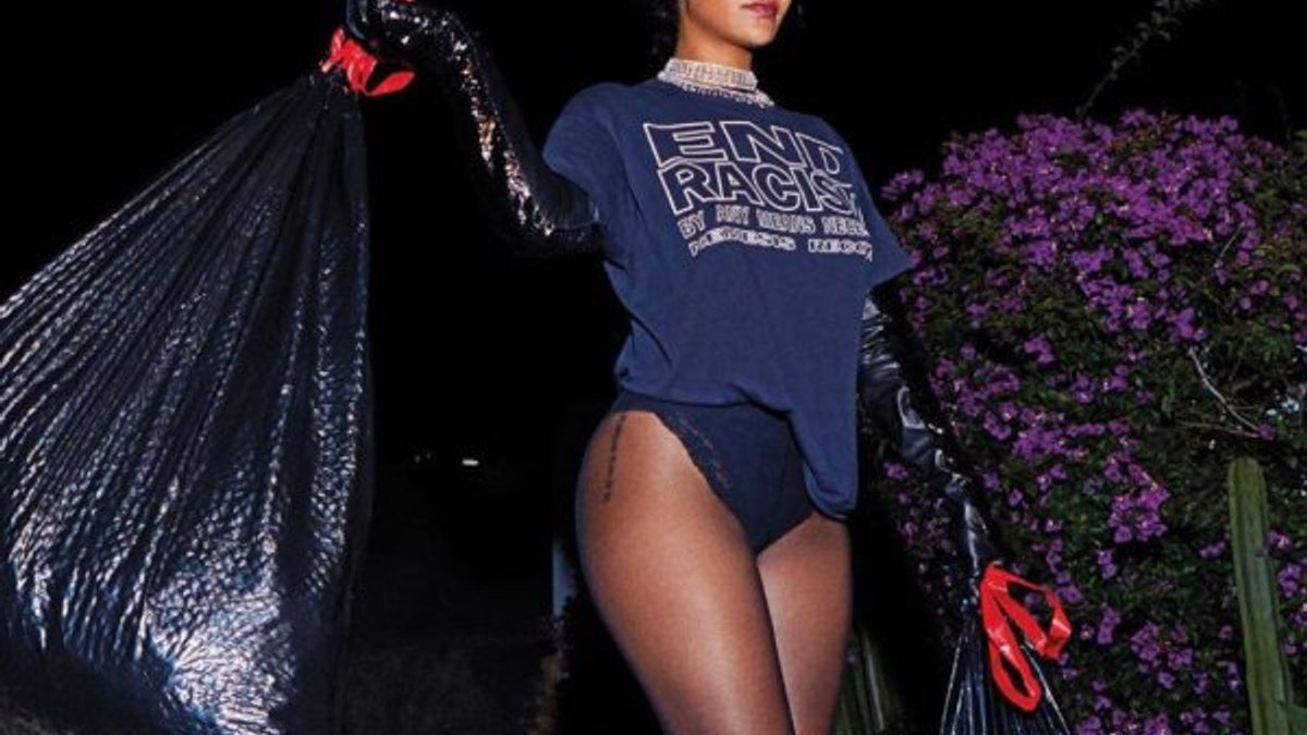 Rihanna’nın çöp atarken çekilen pozları olay oldu