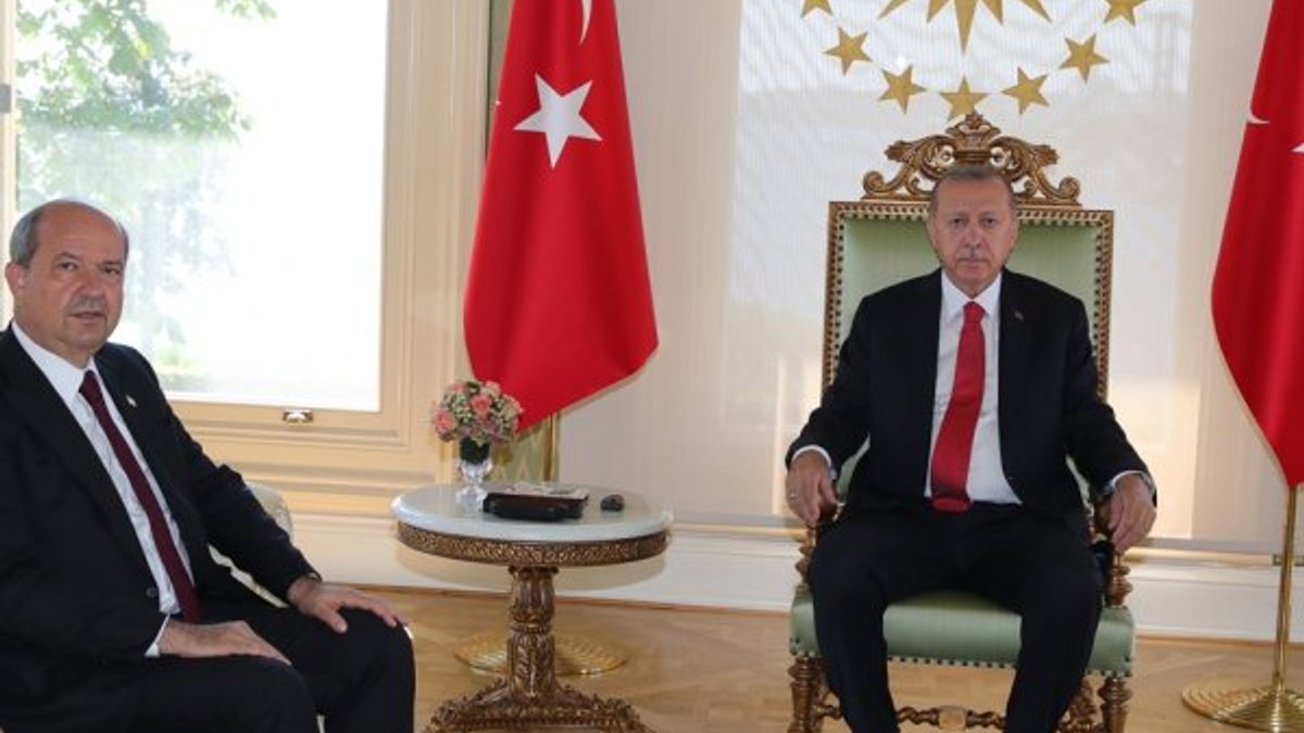 Cumhurbaşkanı Erdoğan, KKTC Başbakanı Tatar'ı kabul etti