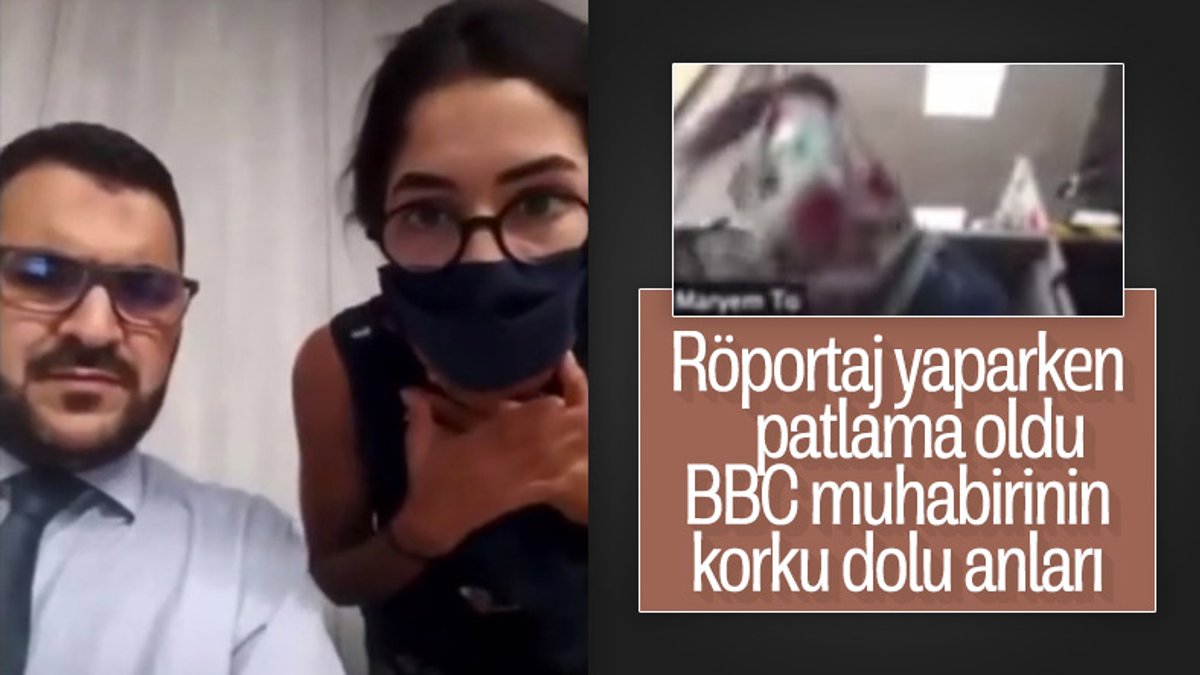 Lübnan'daki patlama, BBC muhabirinin röportajına yansıdı