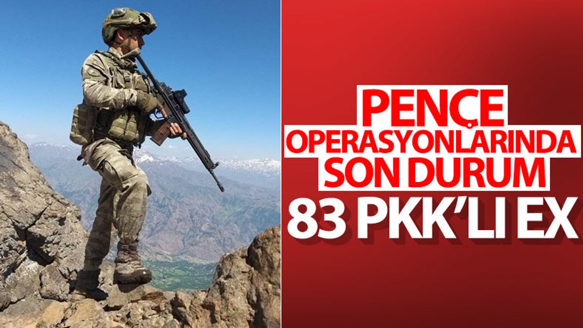 Pençe Operasyonları kapsamında 83 terörist öldürüldü