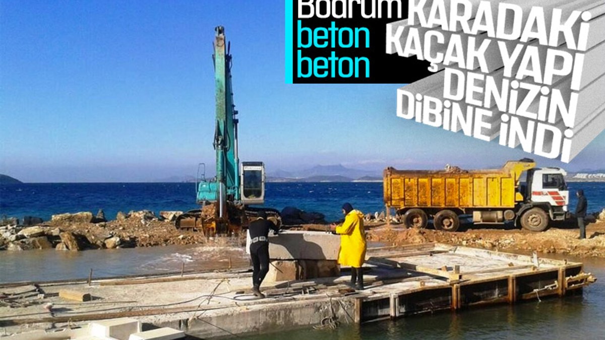 Bodrum’da denizin dibinden kaçak yapılar çıktı