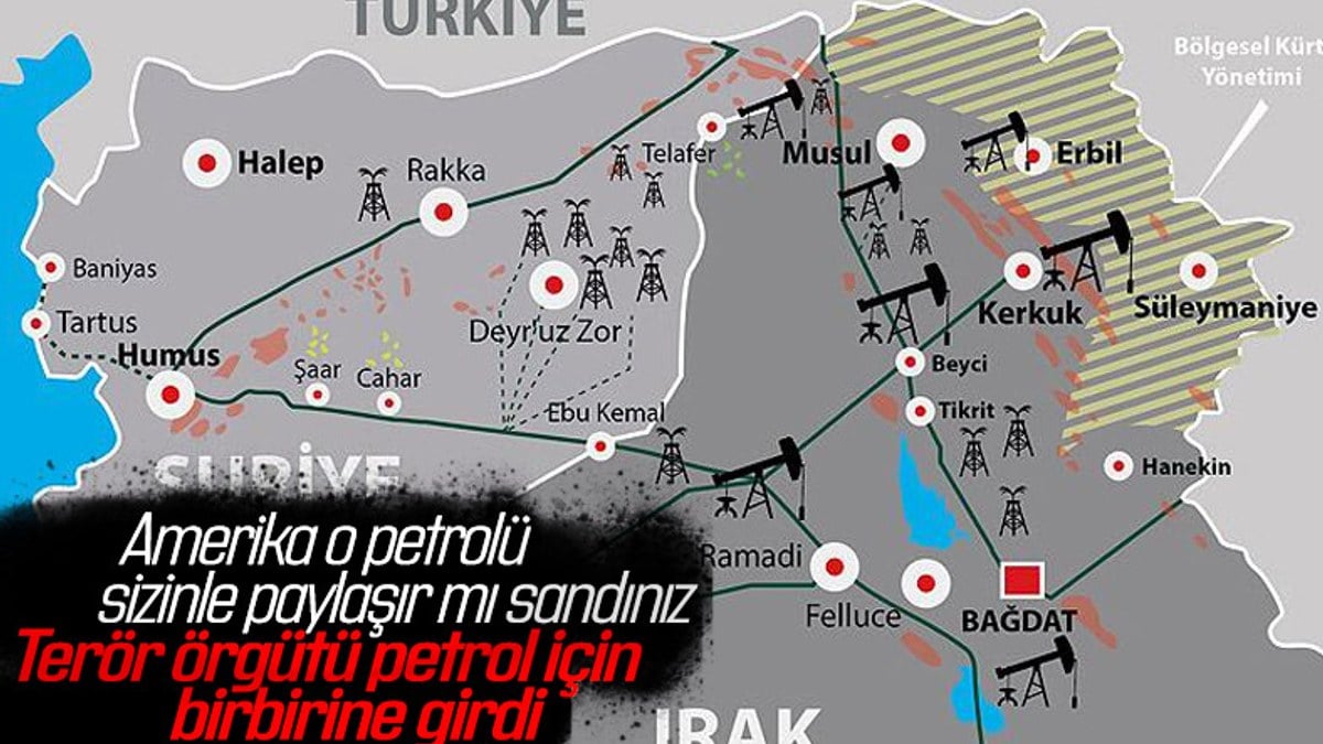 Terör örgütü PKK/YPG petrol için birbirine girdi