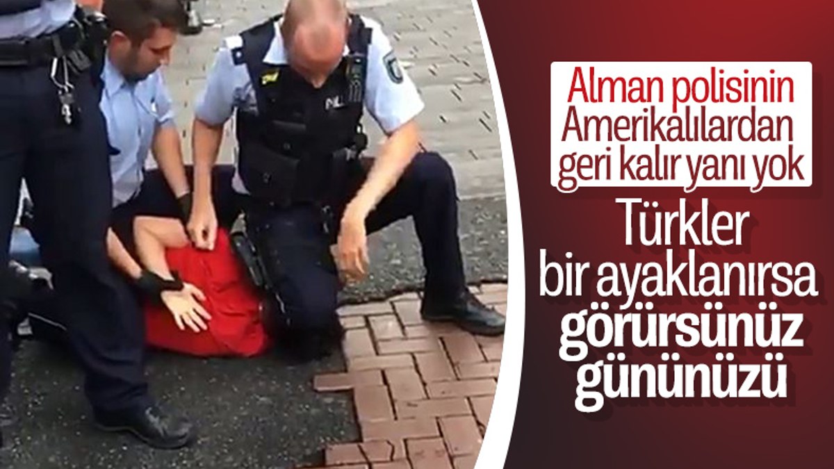 Alman polisinden Türk gence 'George Floyd' muamelesi