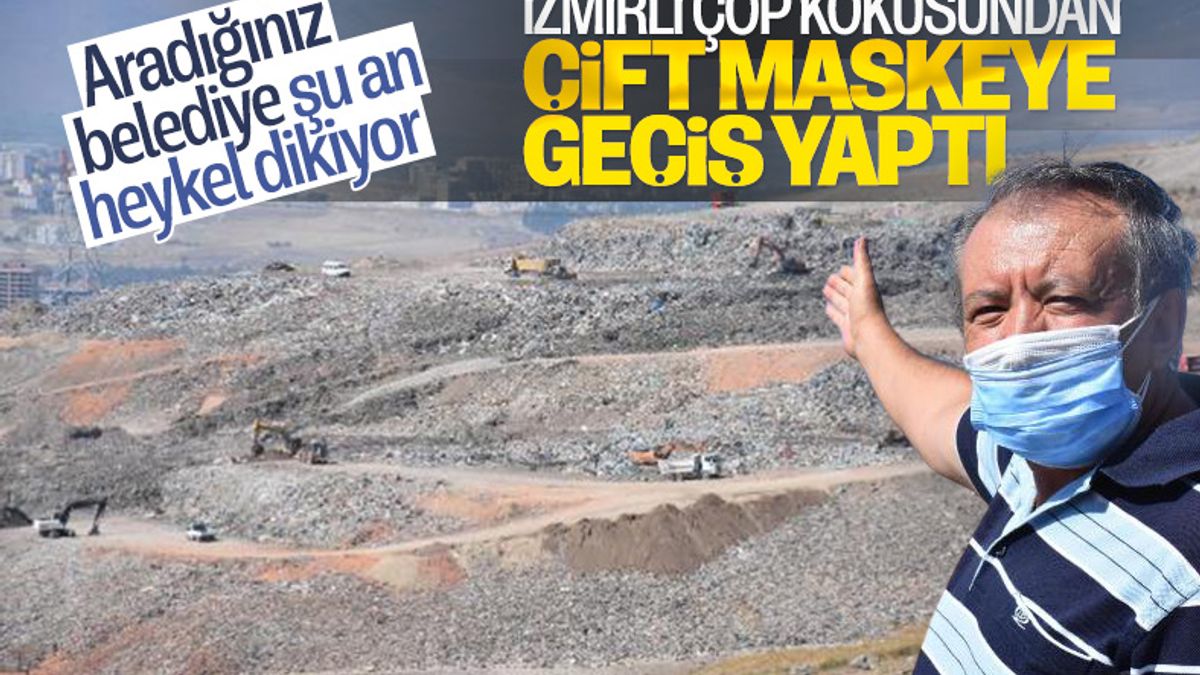 İzmir'deki çöp kokusuna maskeli çözüm