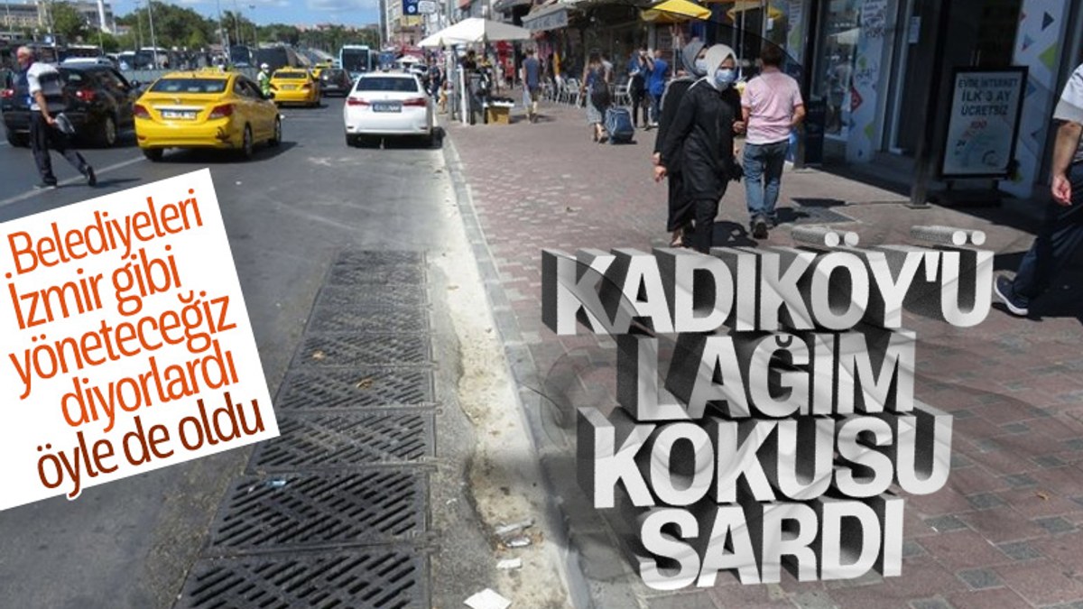 Kadıköy'deki lağım kokusu esnafı çileden çıkardı