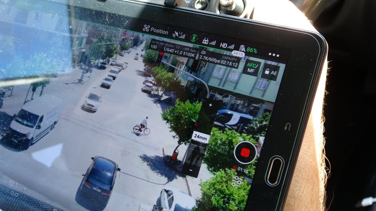 Adana'da kurallara uymayan sürücüler drone ile tespit edildi