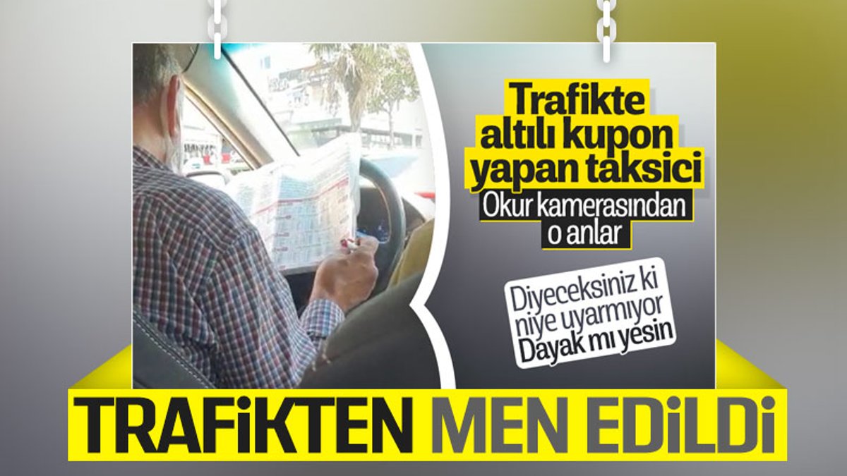 İstanbul'da seyir halinde at yarışı oynayan taksi şoförüne ceza geldi