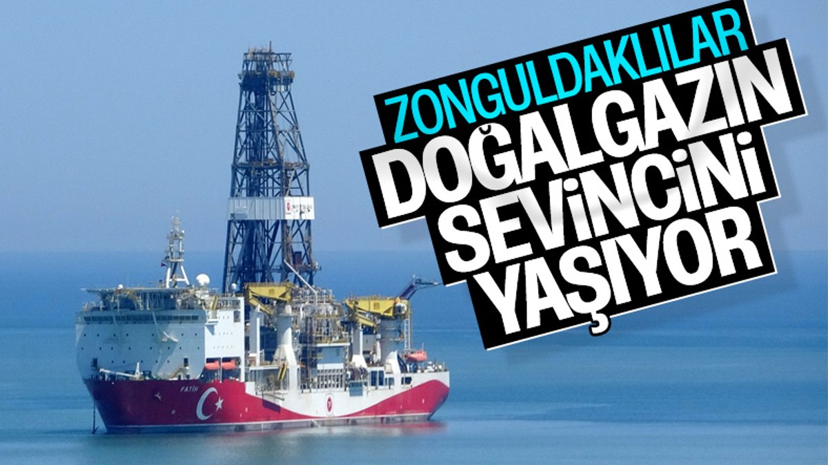 Zonguldak'ta doğalgaz heyecanı yaşandı