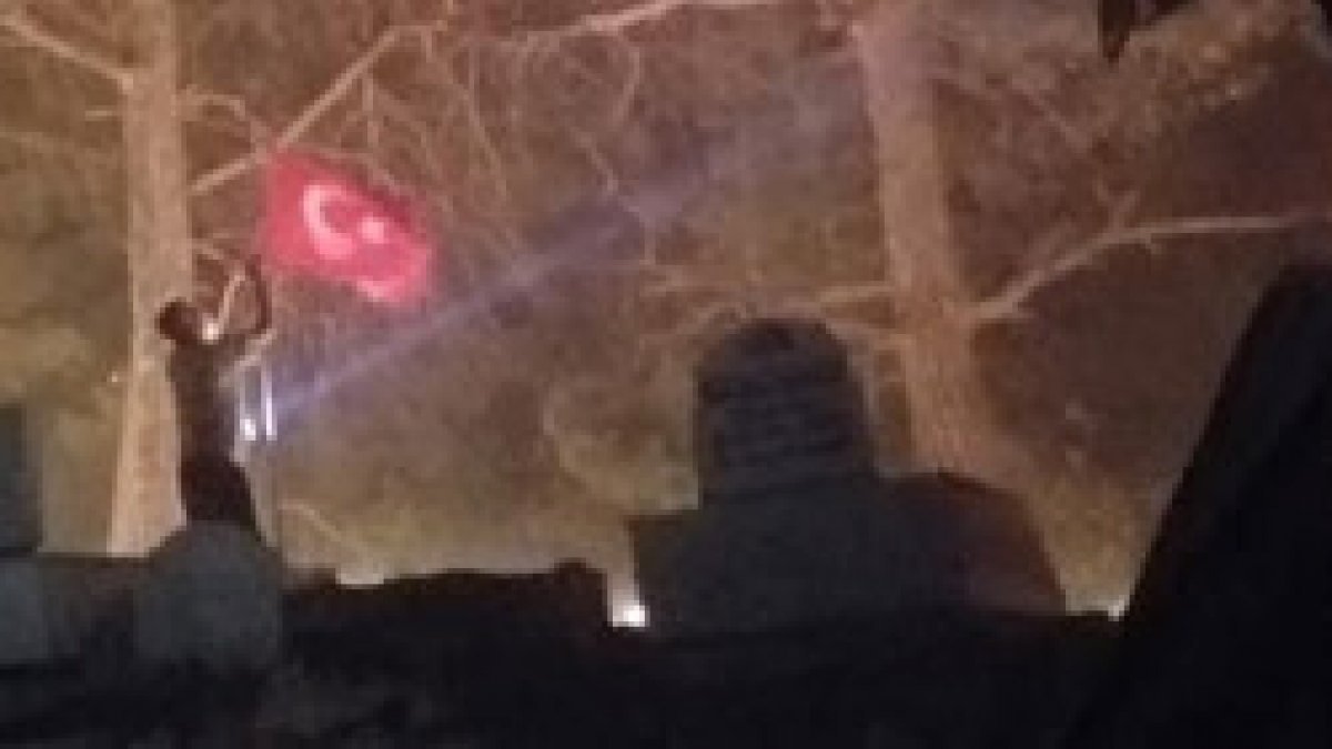 Adana'daki yangında şehidin mezarındaki bayrak kurtarıldı