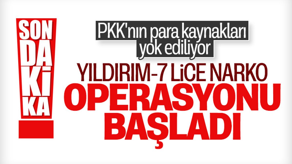 Diyarbakır'da  'Yıldırım-7 Lice Narko-Terör Operasyonu' başladı