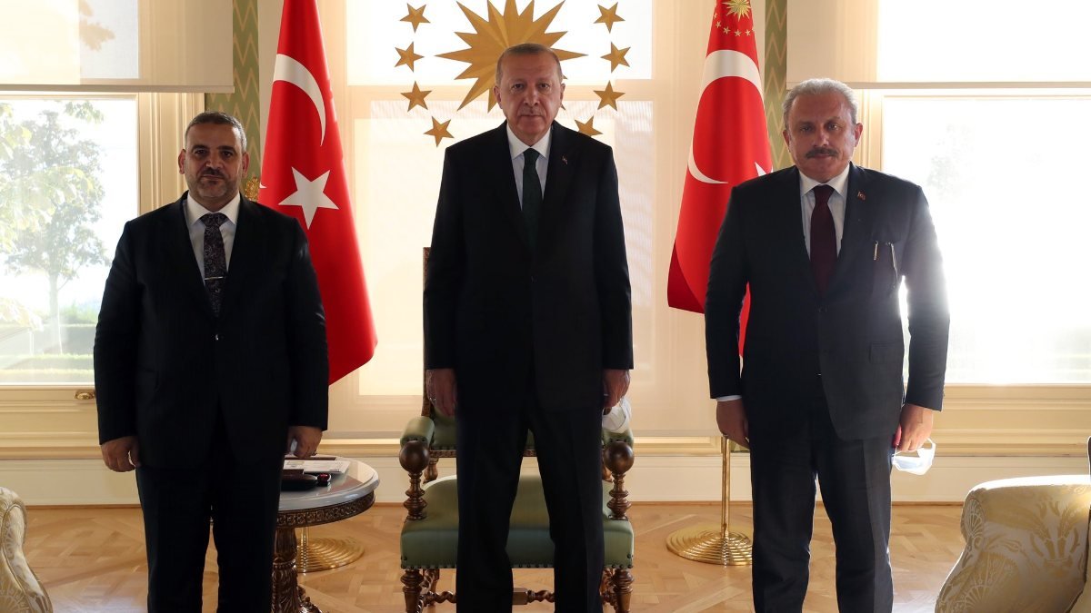 Erdoğan, Libya Yüksek Devlet Konseyi Başkanı el-Meşri'yi kabul etti