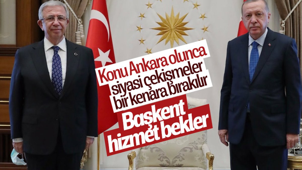 Cumhurbaşkanı Erdoğan, Mansur Yavaş'ı Külliye'de kabul etti
