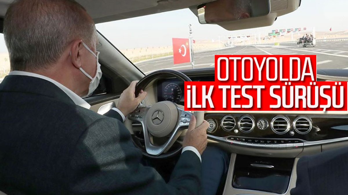 Cumhurbaşkanı Erdoğan'dan Ankara-Niğde Otoyolu'nda test sürüşü