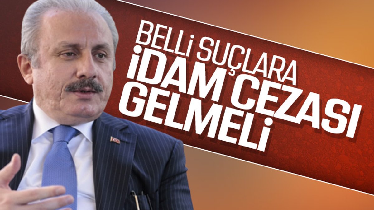 TBMM Başkanı Mustafa Şentop: İdam cezasının bulunması kanaatindeyim