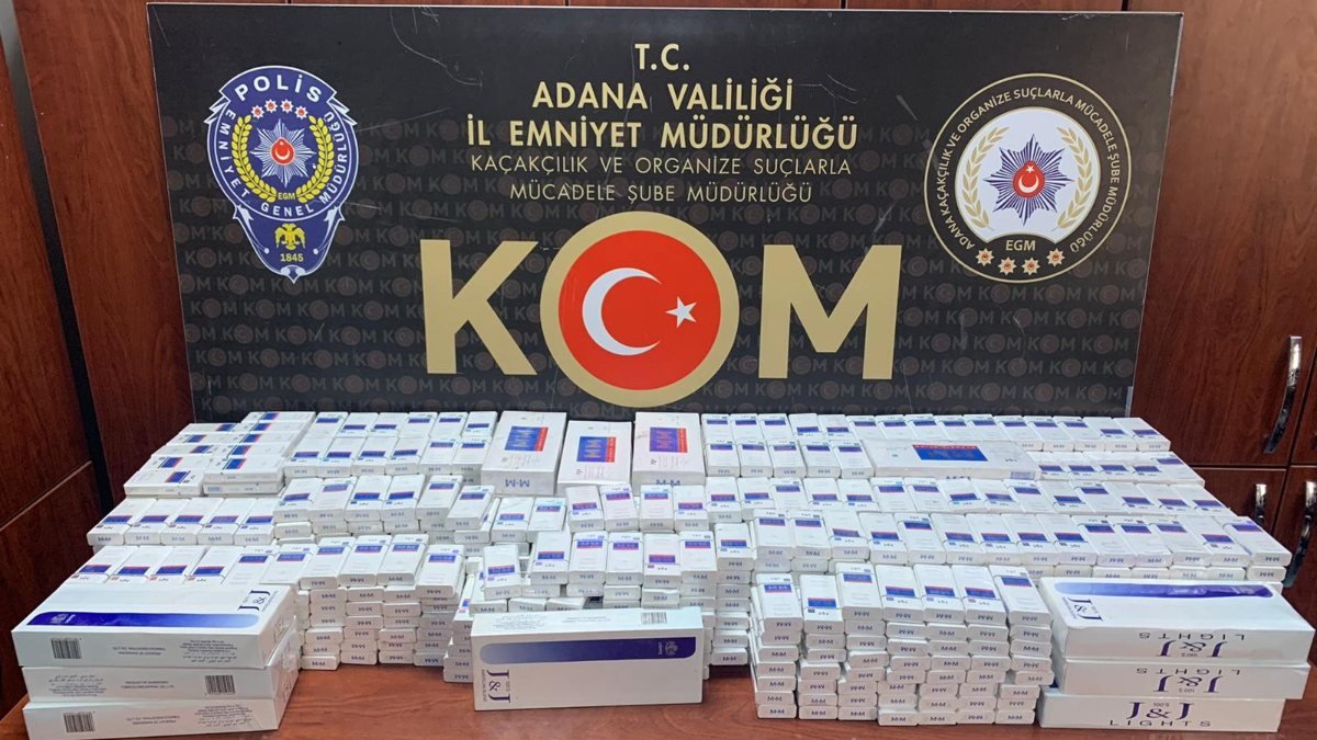 Adana'da bin 330 paket kaçak sigara ele geçirildi