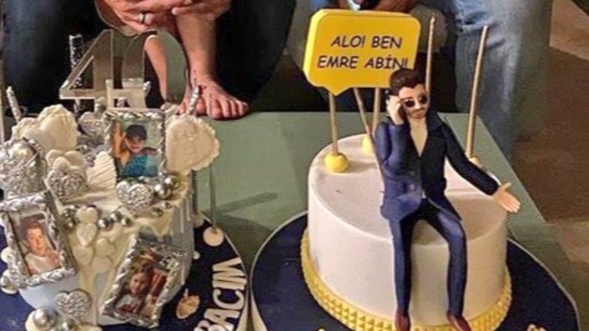 Emre Belözoğlu'na ilginç doğum günü pastası