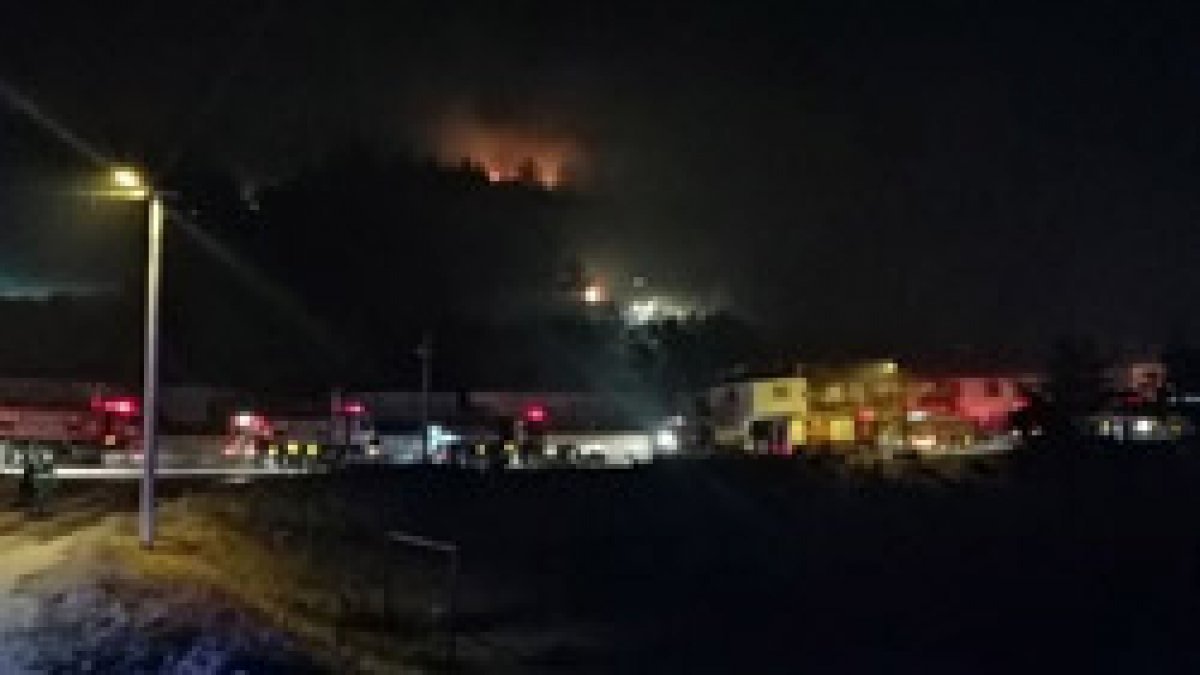 Manisa’da orman yangını nedeniyle bir mahalle boşaltıldı