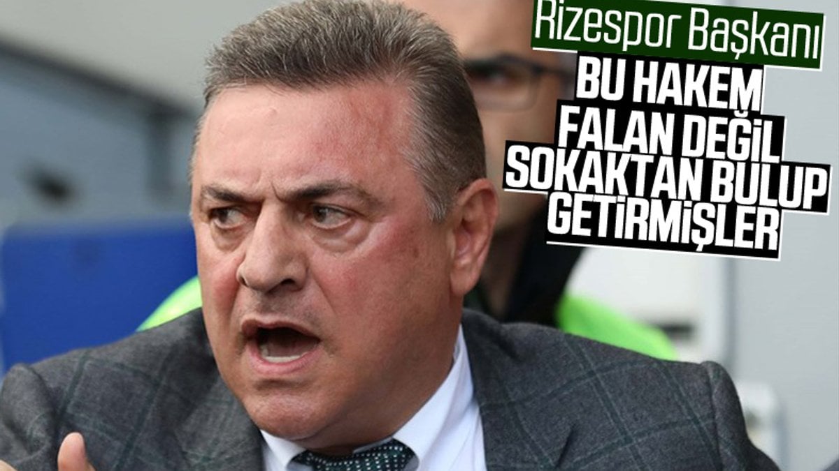 Rizespor Başkanı Hasan Kartal hakeme yüklendi