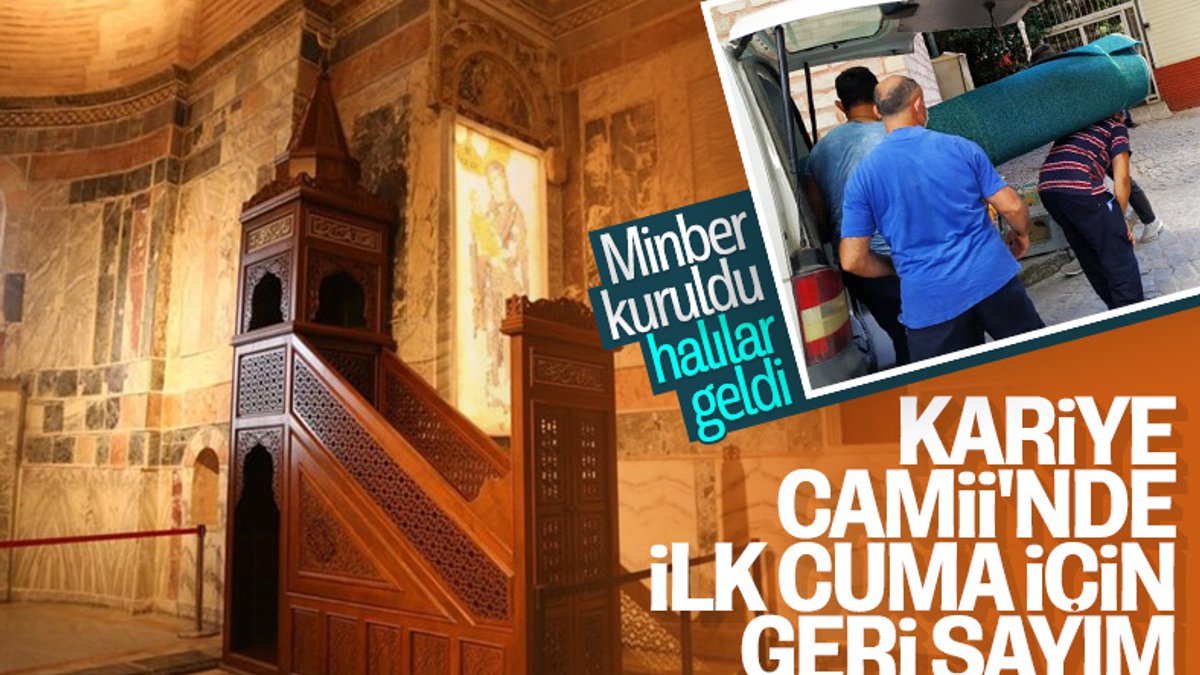 Kariye Camii’nde ilk cuma heyecanı: Minber kuruldu