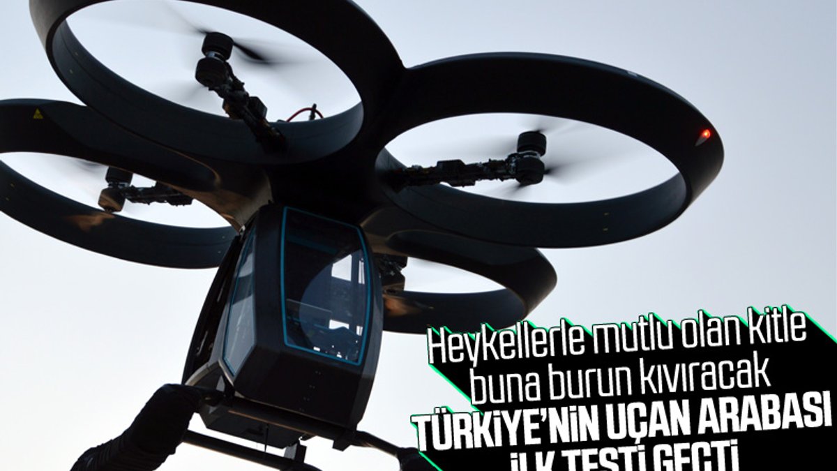 Türkiye'nin ilk uçan arabası Cezeri, havalandı