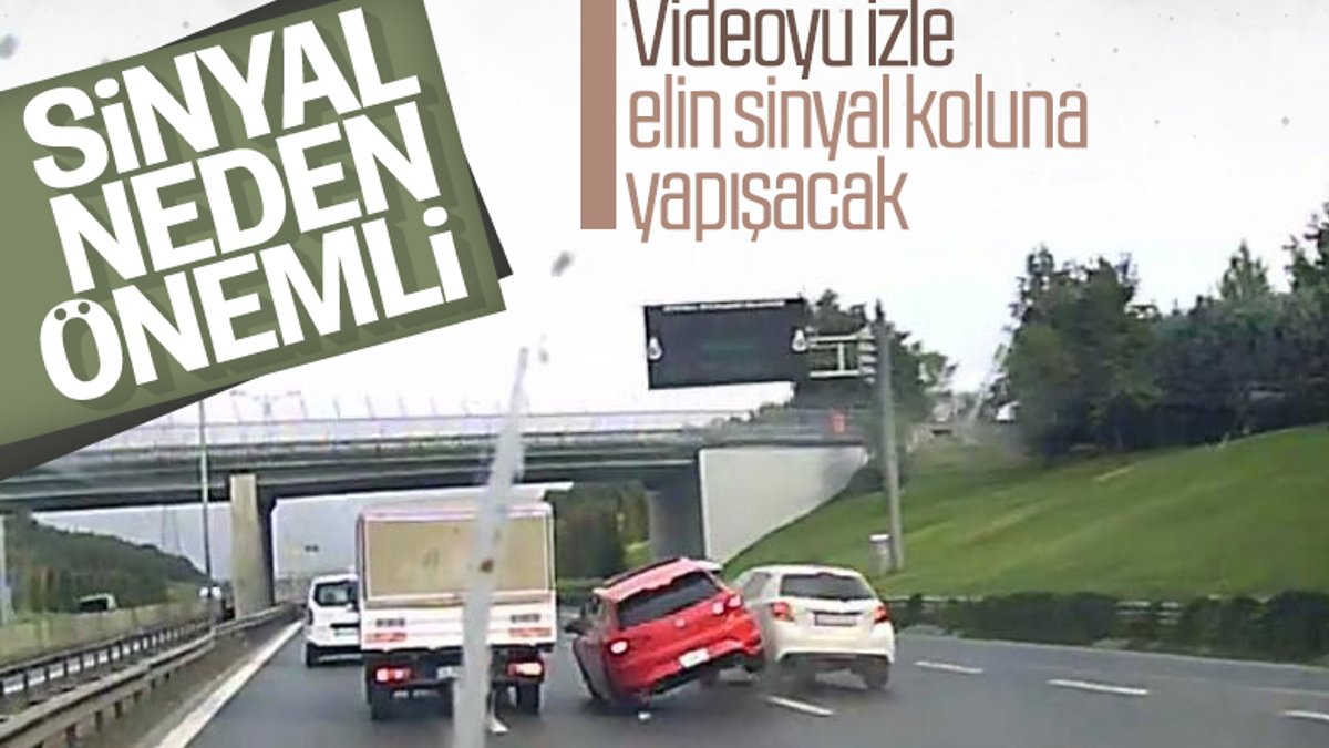 İstanbul'da şerit değiştiren araçlar kazaya neden oldu