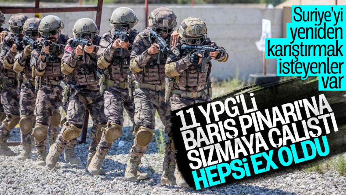 Barış Pınarı ve Fırat Kalkanı bölgesine sızmaya çalışan 11 terörist etkisiz hale getirildi