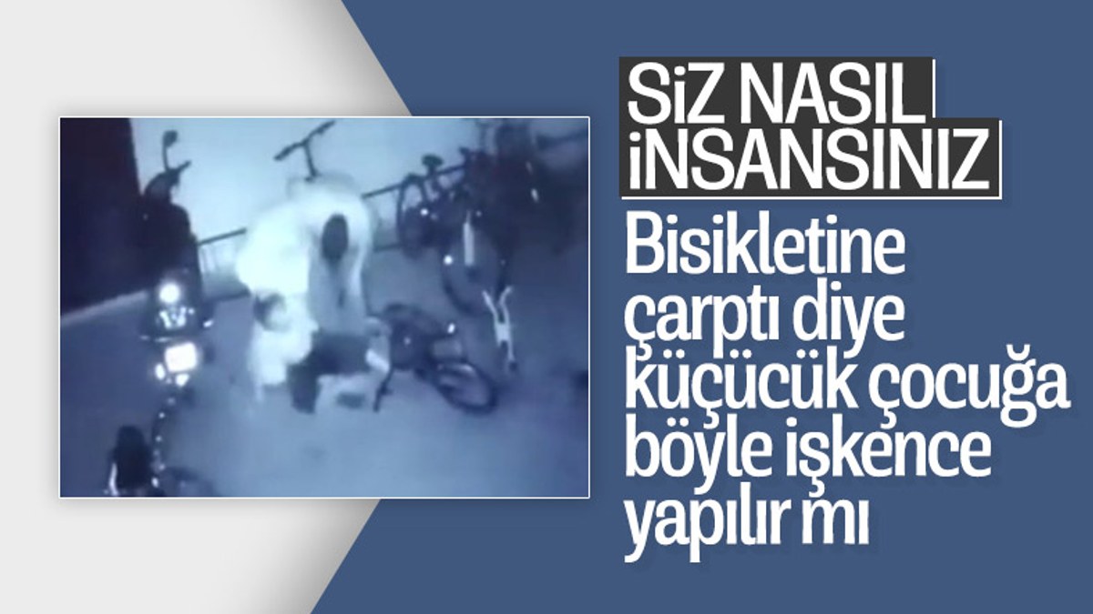 Gaziantep'te komşularının çocuğuna şiddet uygulayan çift kamerada