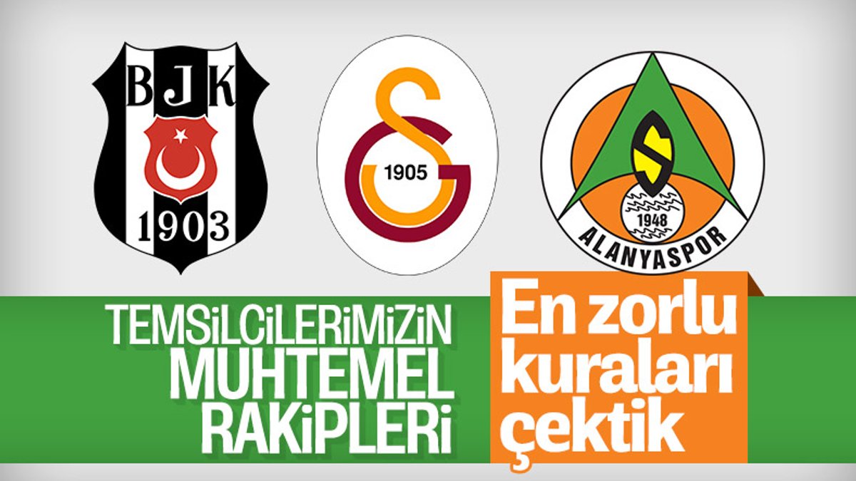 Beşiktaş ve Galatasaray'ın UEFA'daki muhtemel rakipleri