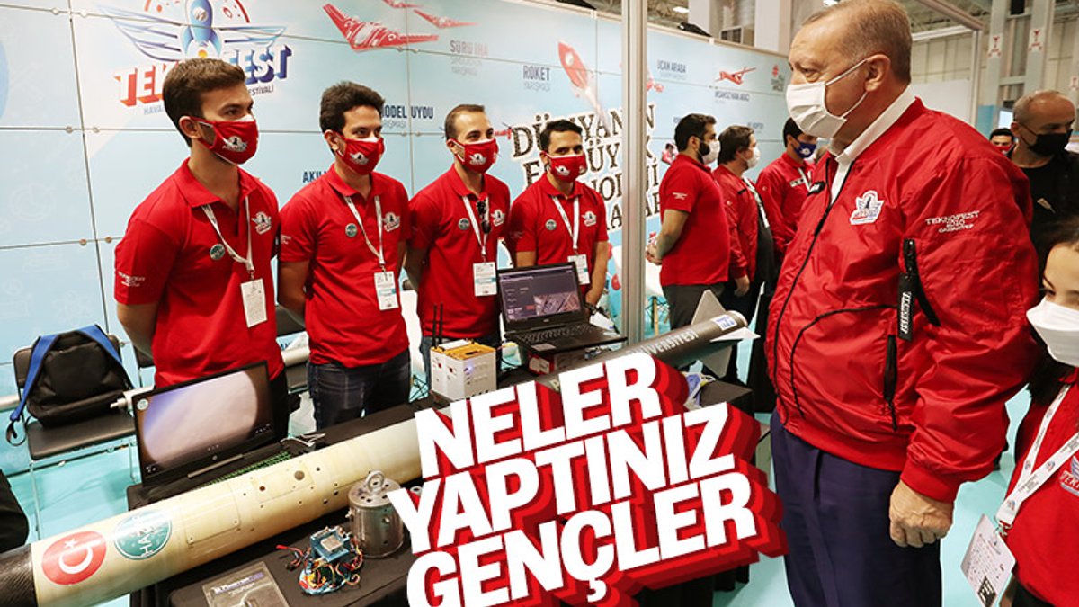 Cumhurbaşkanı Erdoğan, Gaziantep'te Teknofest standlarını gezdi