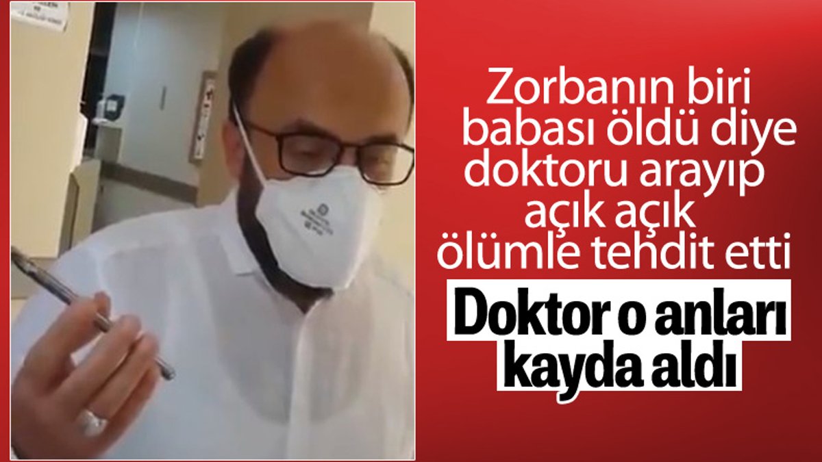 Trabzon'da babası ölen şahıs doktoru tehdit etti