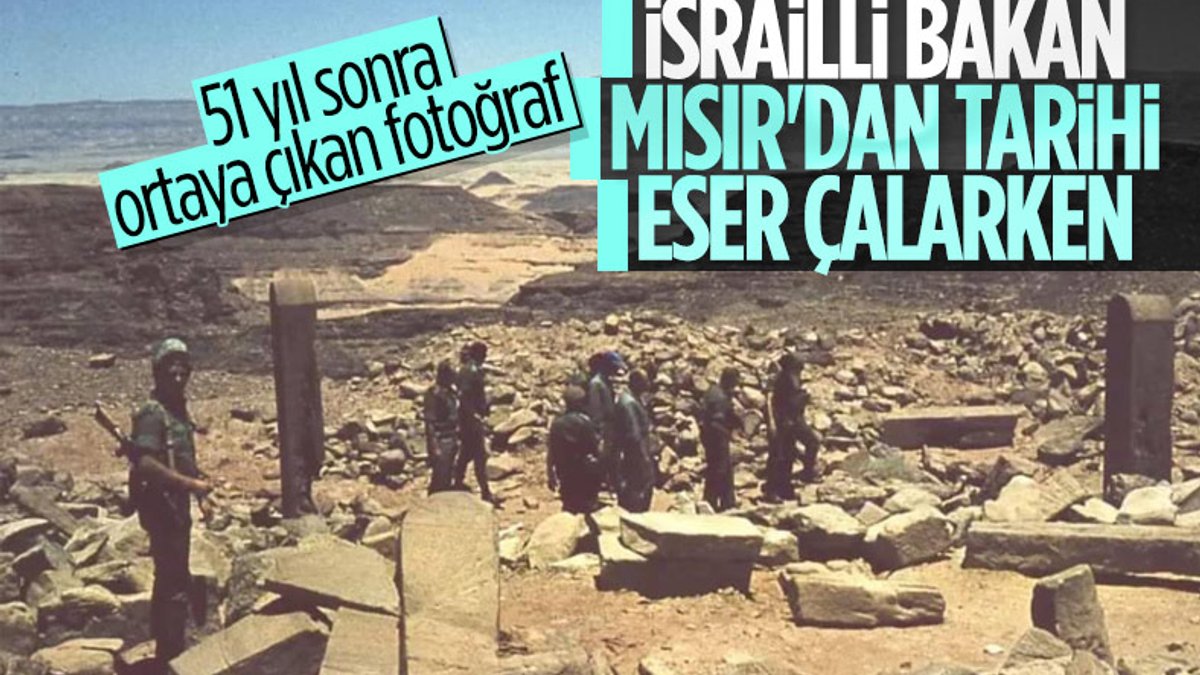 İsrail eski savunma bakanı Moşe Dayan'ın Mısır'dan tarihi eser çaldığı, fotoğraflarla tescillendi