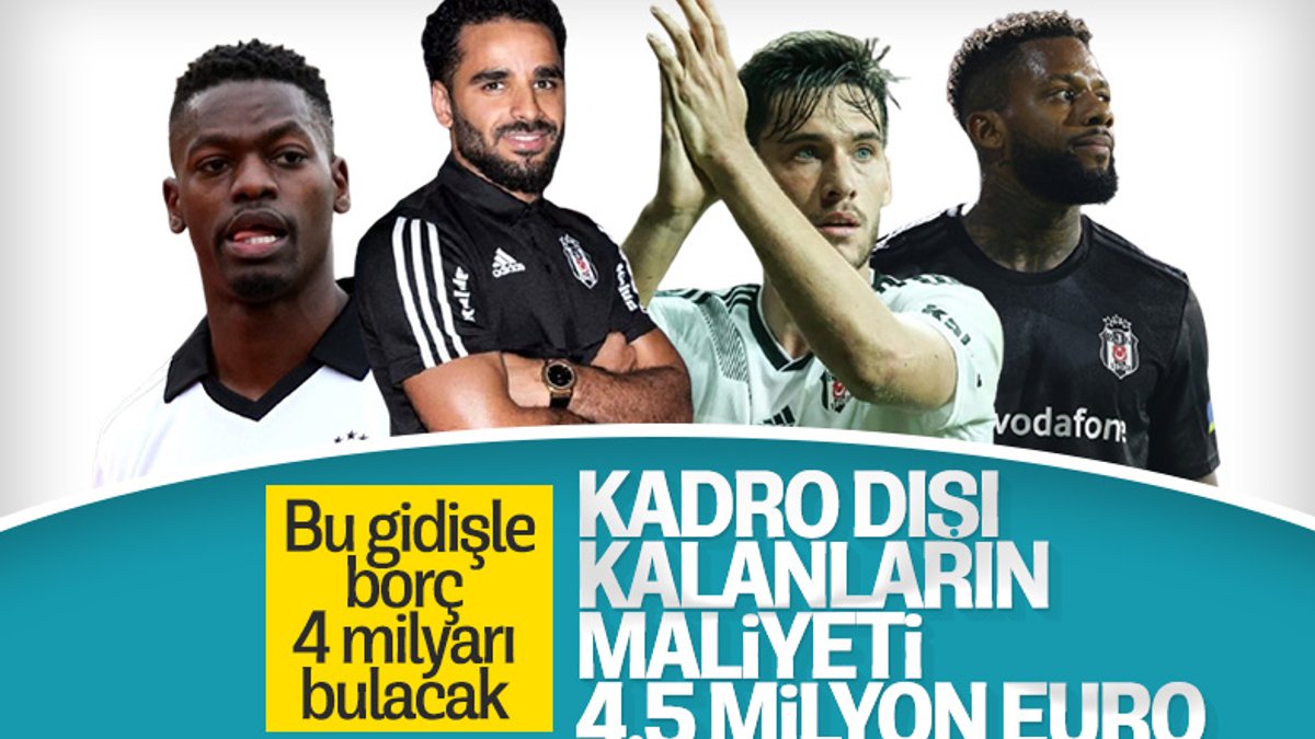 Beşiktaş'ta kadro dışı kalanların maliyeti: 4.5 milyon euro