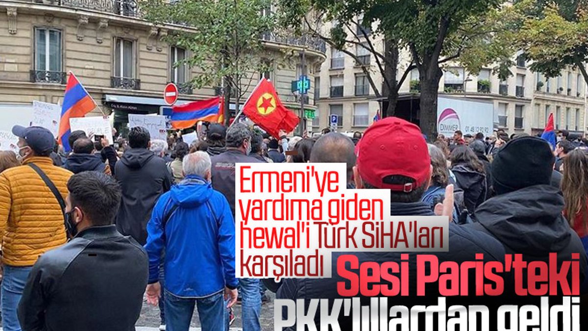 Paris'te PKK'lılardan Ermenistan'a destek