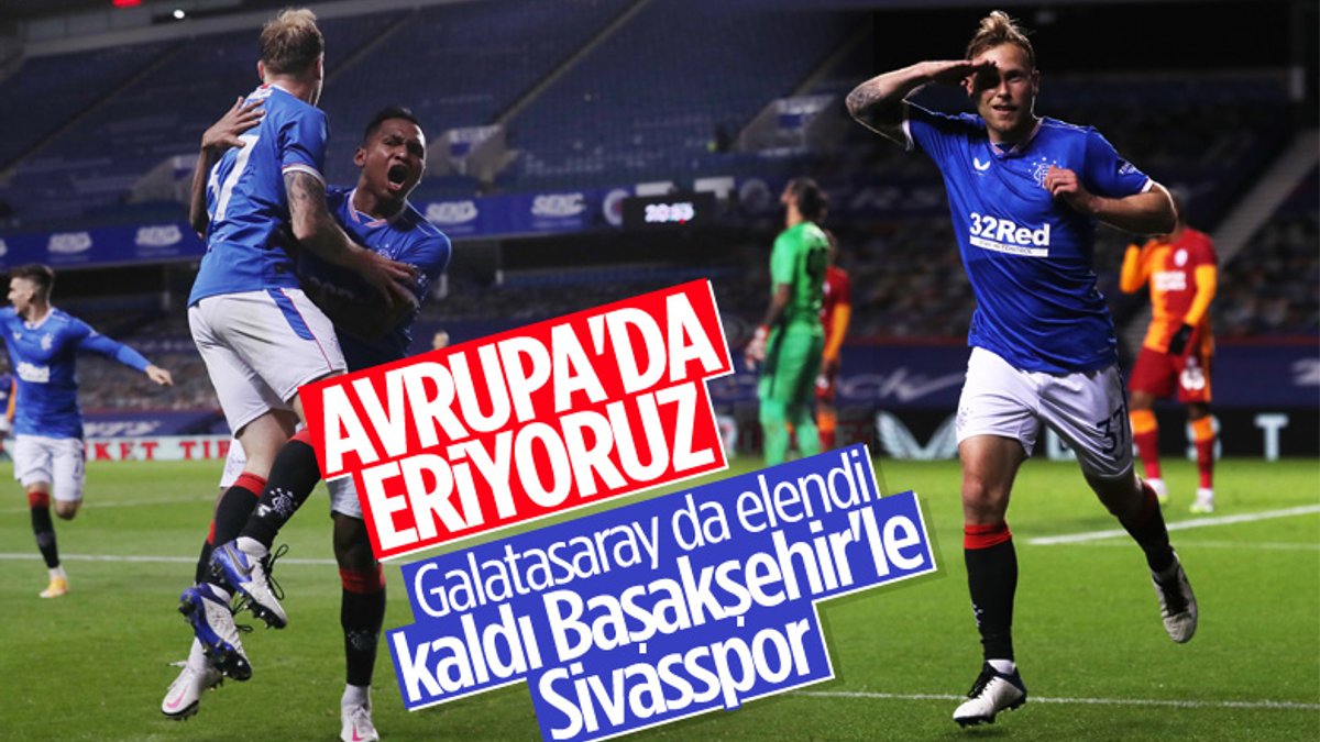 Rangers'a yenilen Galatasaray Avrupa'ya veda etti