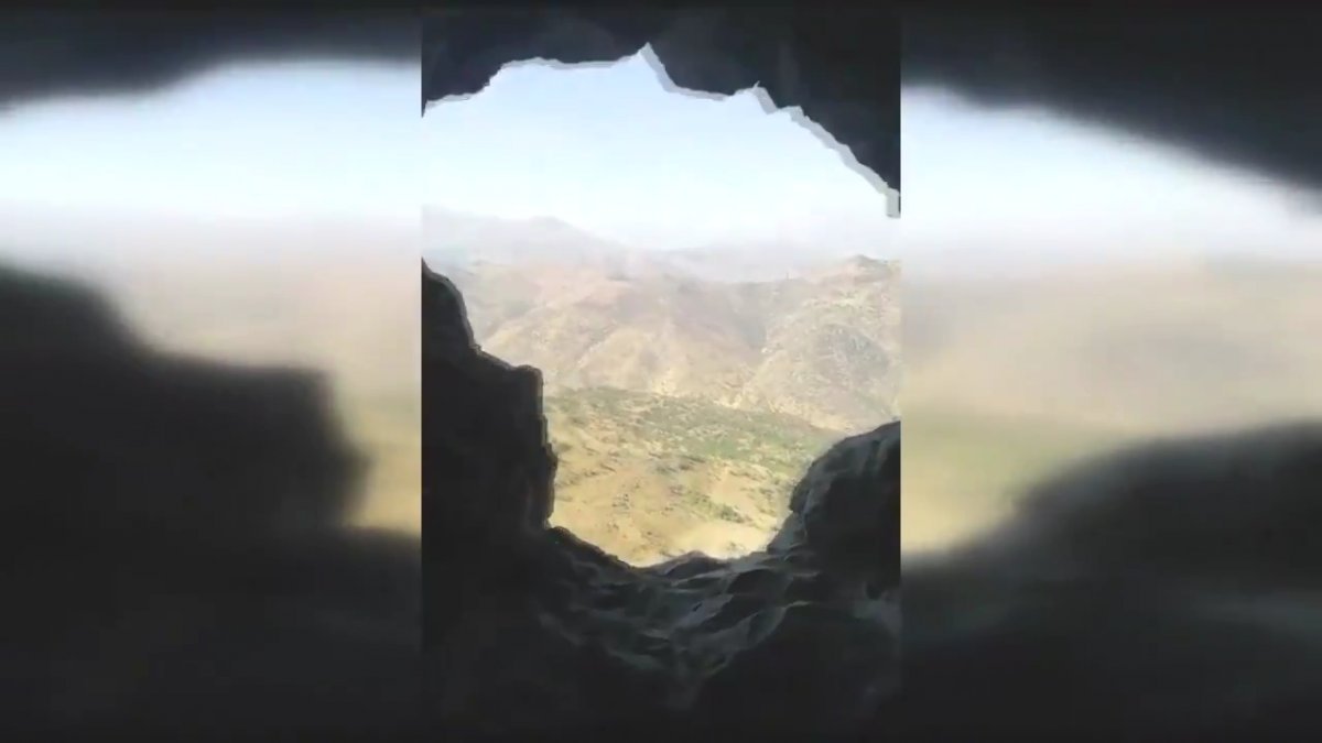 Irak'ın kuzeyinde, PKK’ya ait iki girişli mağara tespit edildi