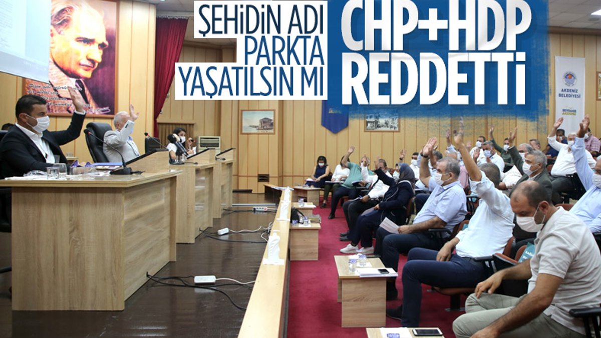 Mersin'de CHP'li ve HDP'li meclis üyeleri, şehidin adının parka verilmesini istemedi
