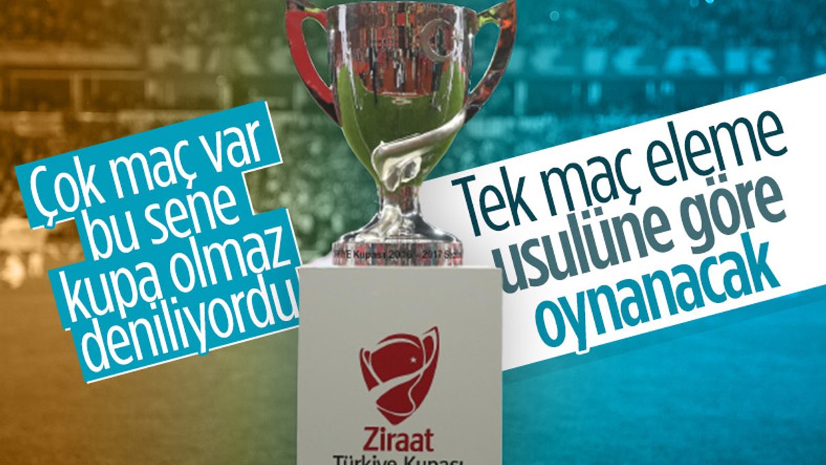 TFF: Türkiye Kupası maçları eleme usulüne göre oynanacak