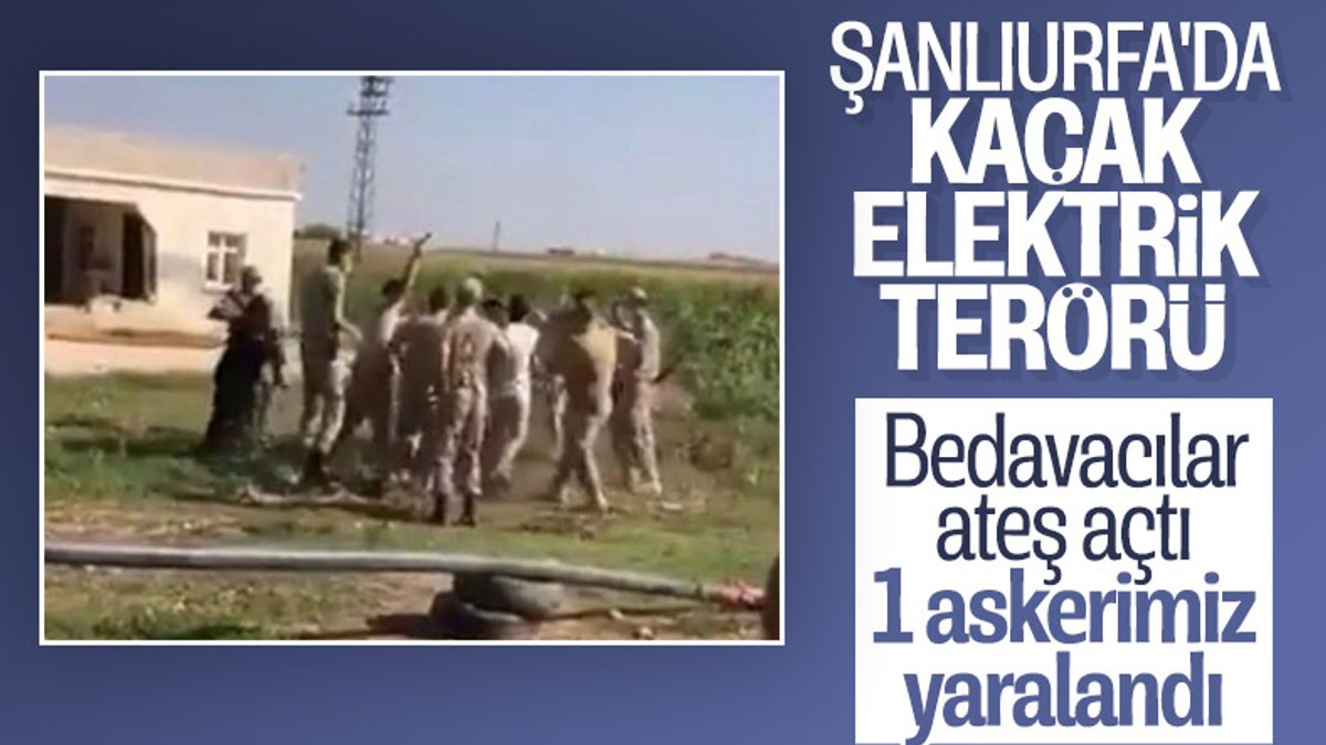 Şanlıurfa’da kaçak elektrik denetiminde 1 asker yaralandı