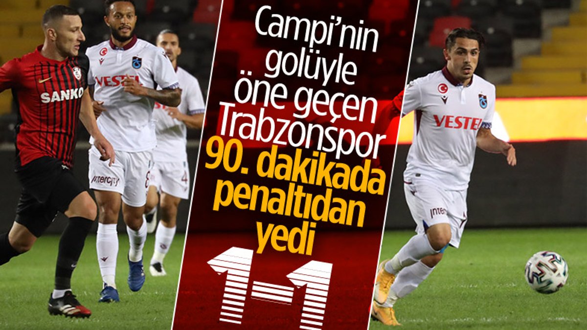 Gaziantep ile Trabzonspor berabere kaldı