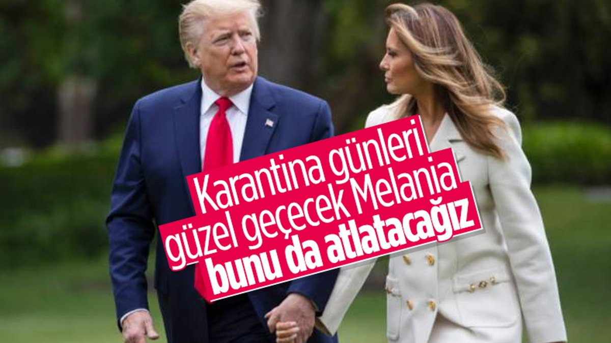 Trump'tan eşi Melania'ya korona desteği