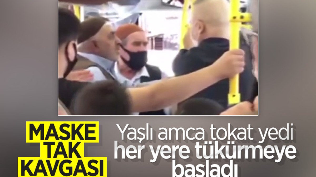 İstanbul'da halk otobüsünde yolcuların maske kavgası
