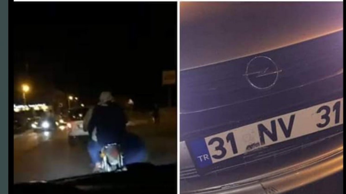 Hatay'da motosikletli çifte çarpan sürücüye ceza