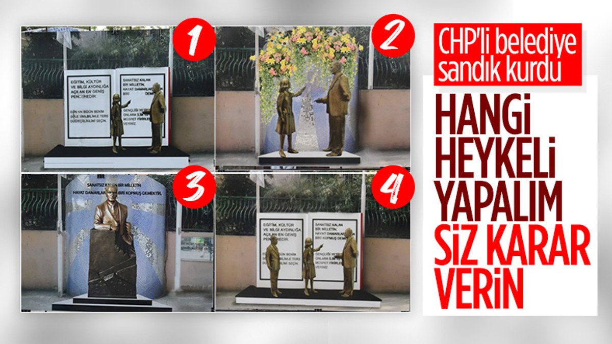 CHP'li İzmit Belediyesi dikeceği heykeli halk oylamasına sundu