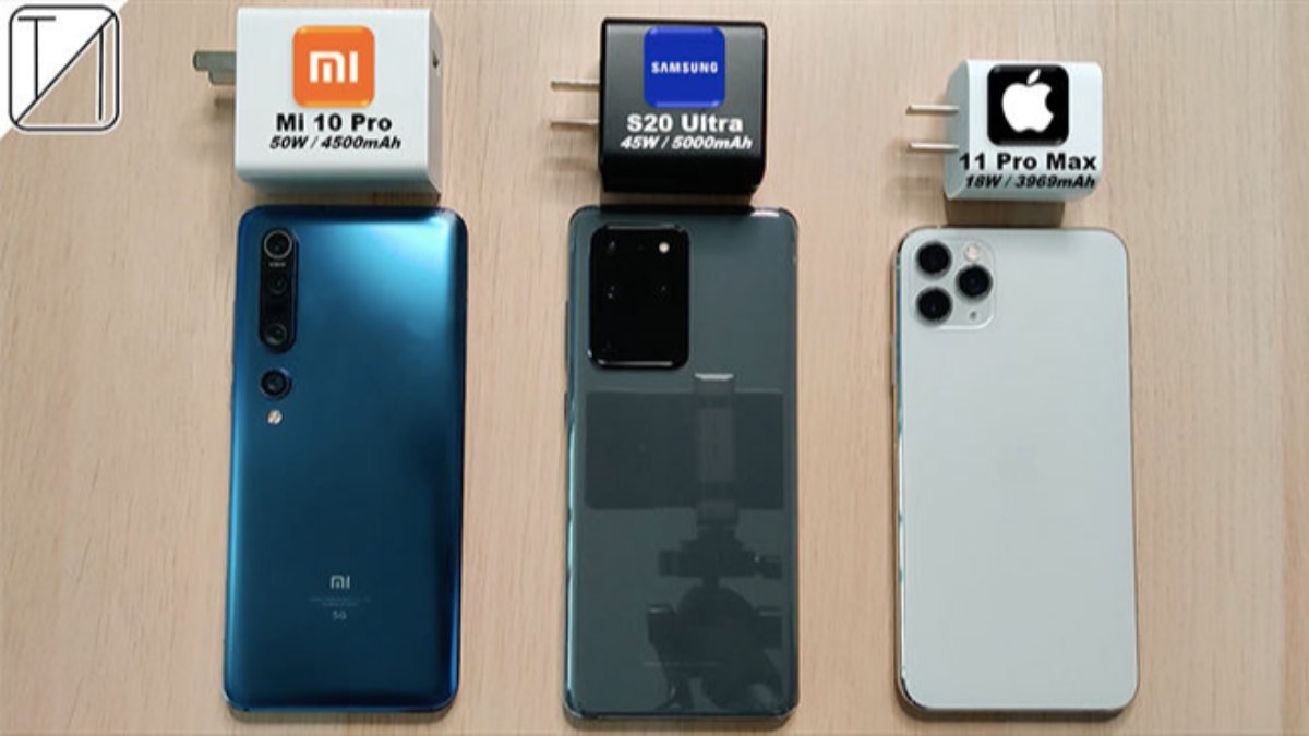 Xiaomi Mi 10 Ultra, Samsung Galaxy Note 20 Ultra ve iPhone 11 Pro Max hızlı şarj testi