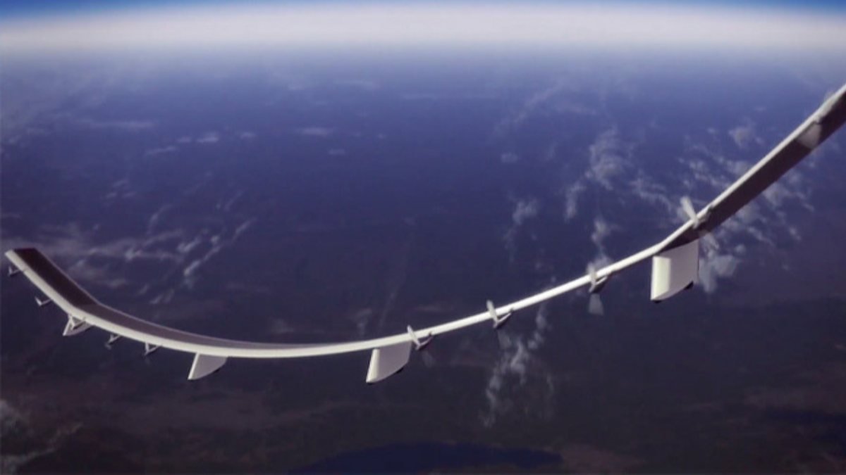 Japonların 80 metrelik dev internet drone'u havalandı