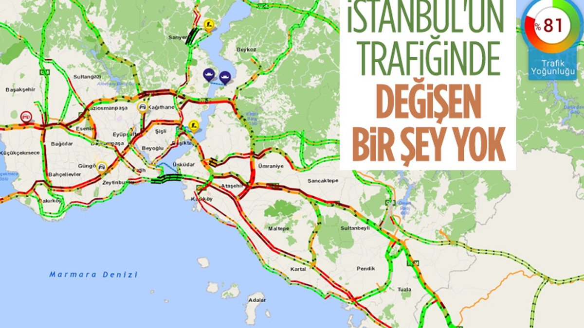 İstanbul’da trafik durma noktasına geldi